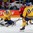 PRAGUE, CZECH REPUBLIC - MAY 9: Switzerland's Julian Walker #95 and Sweden's Oscar Klefbom #84 look on as the puck goes off the post behind Jhonas Enroth #1 during preliminary round action at the 2015 IIHF Ice Hockey World Championship. (Photo by Andre Ringuette/HHOF-IIHF Images)

